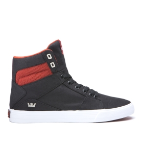 Supra Mens ALUMINUM Black/Bossa Nova/White High Top Shoes | CA-35320